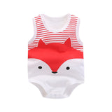 Baby Boy Sleeveless Cartoon Bodysuit