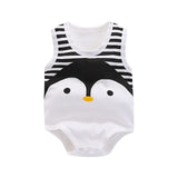 Baby Boy Sleeveless Cartoon Bodysuit